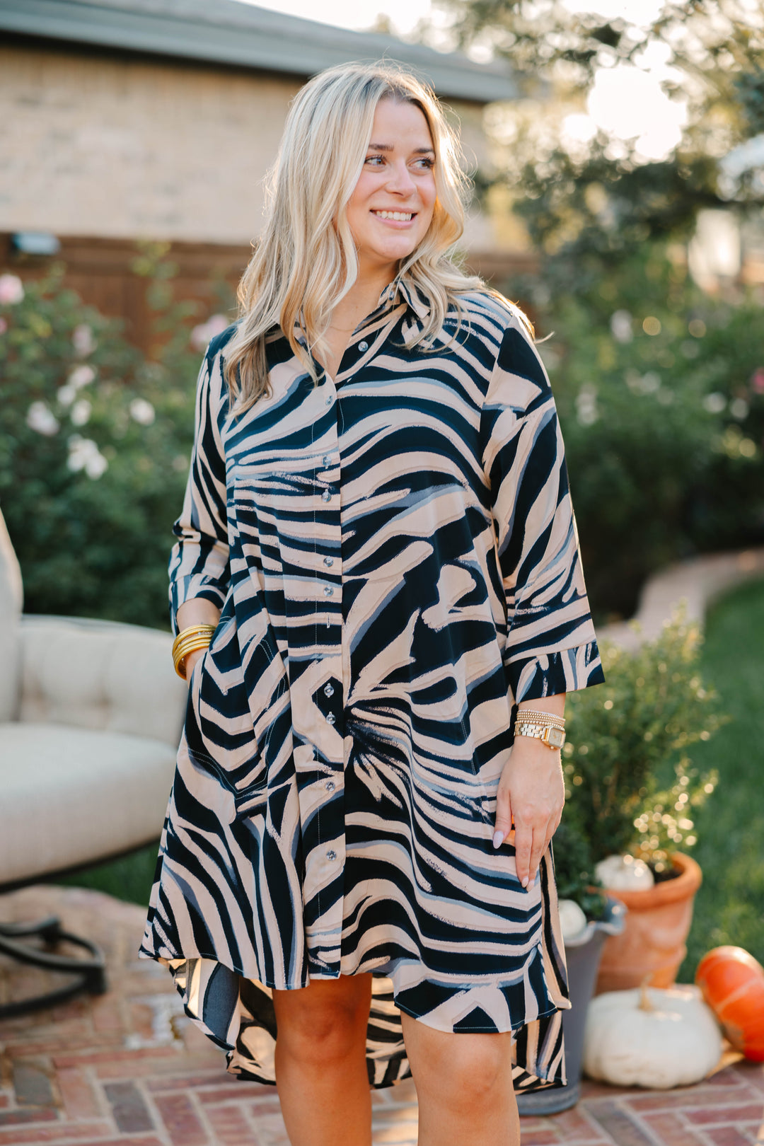 Zebra Long Swing Shirt