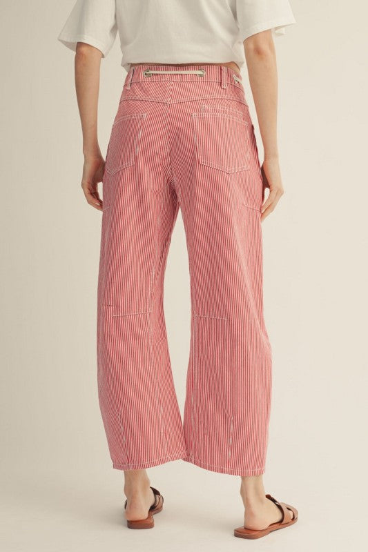 Striped Barrel Pant