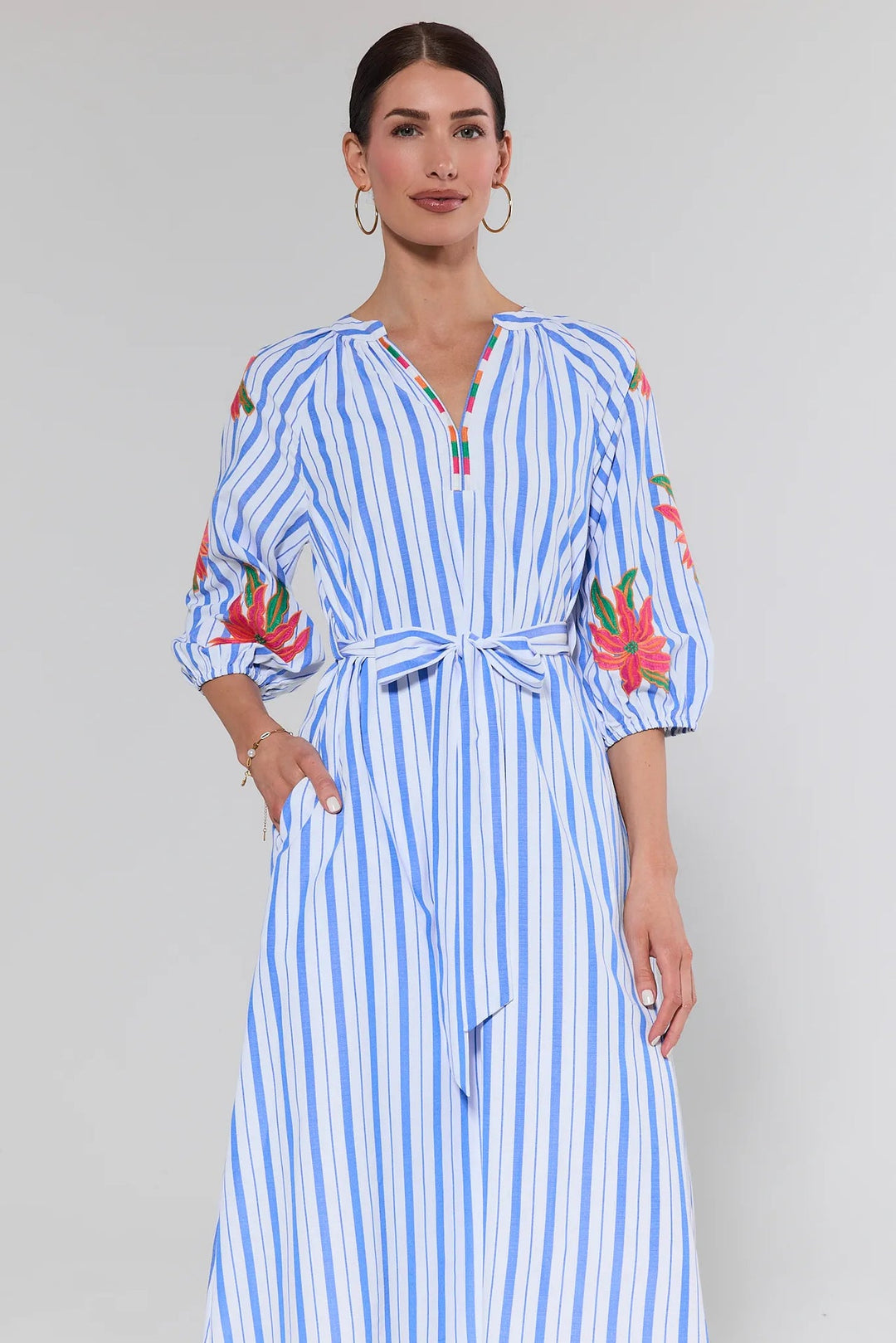 Striped Floral Dress
