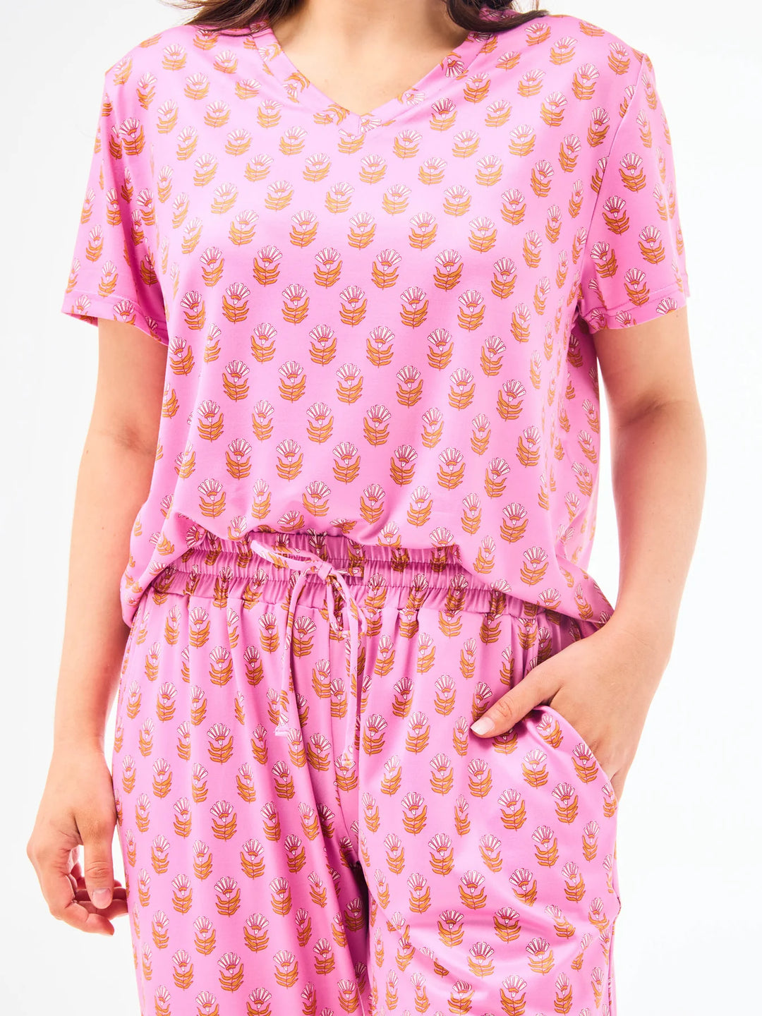 Alli Floral Foulard Pant Set