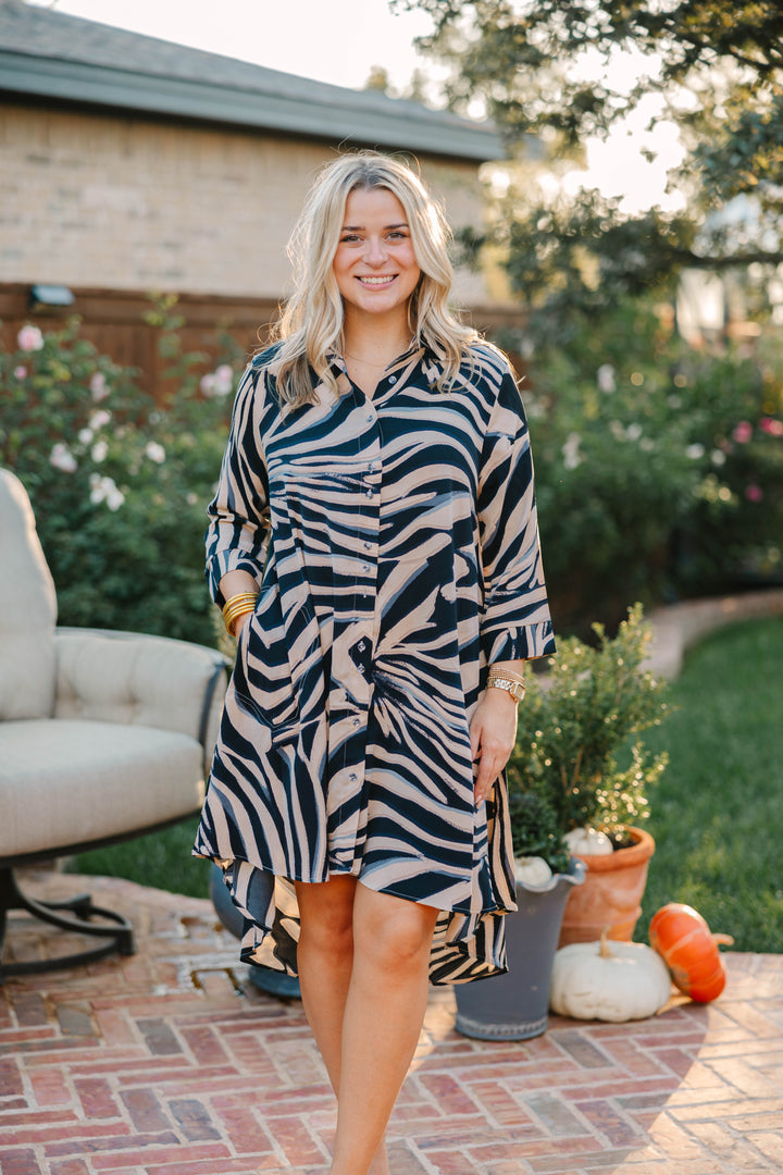 Zebra Long Swing Shirt