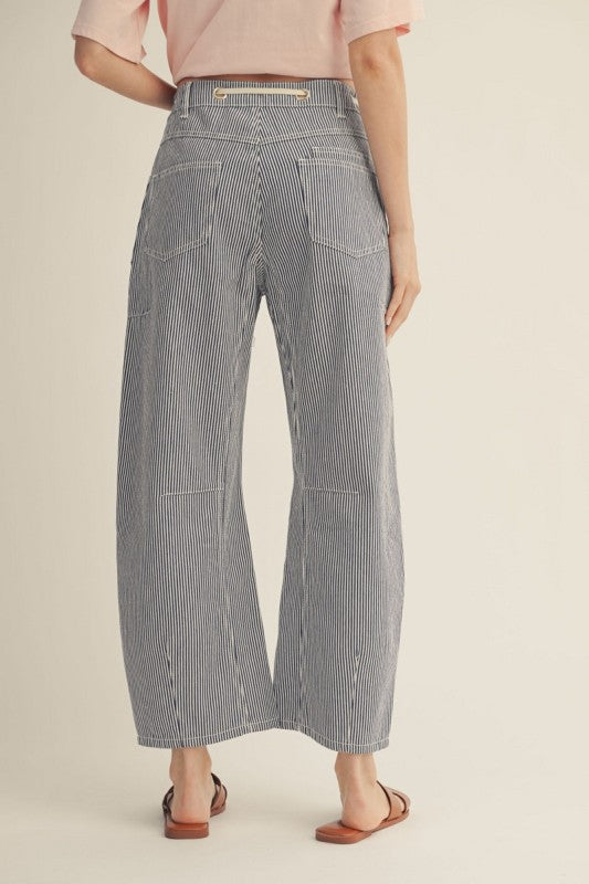 Striped Barrel Pant