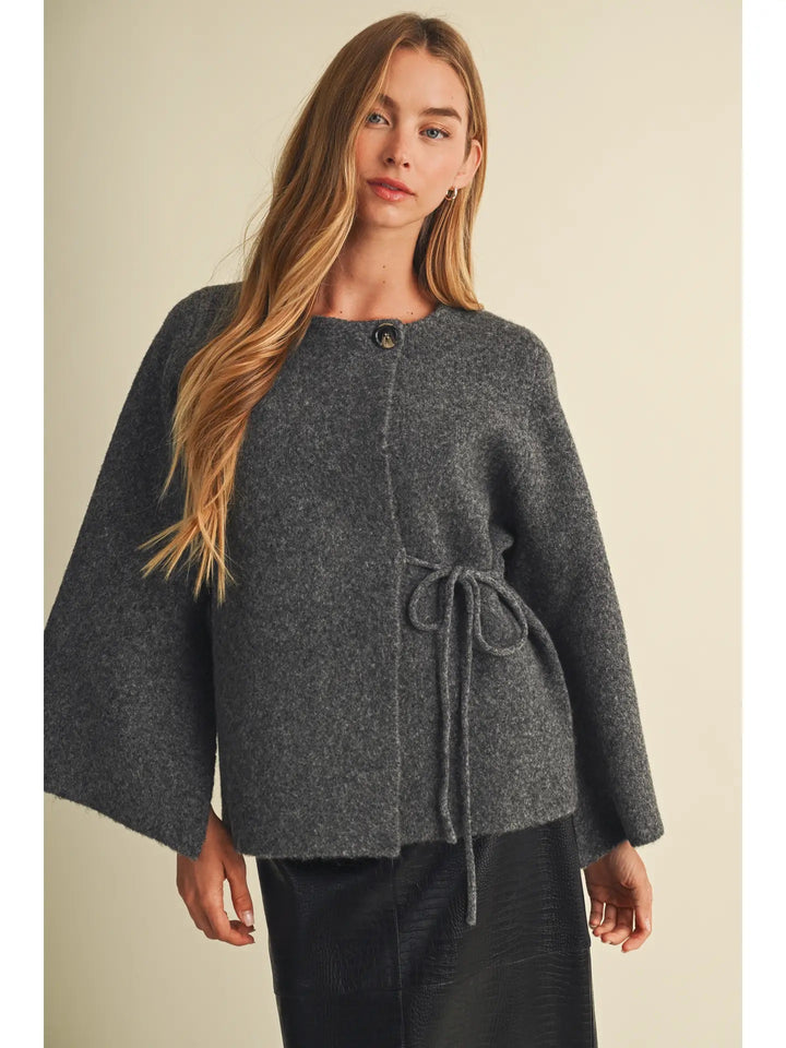 Caped Sleeve Knit Top