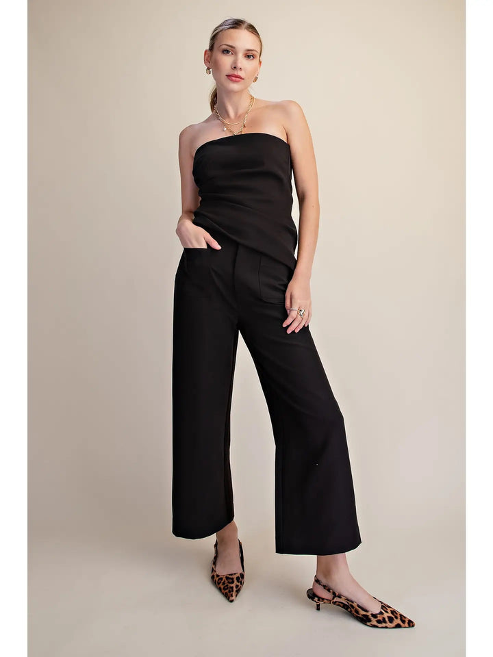 Colette Cropped Wide-Leg Stretchy Pant