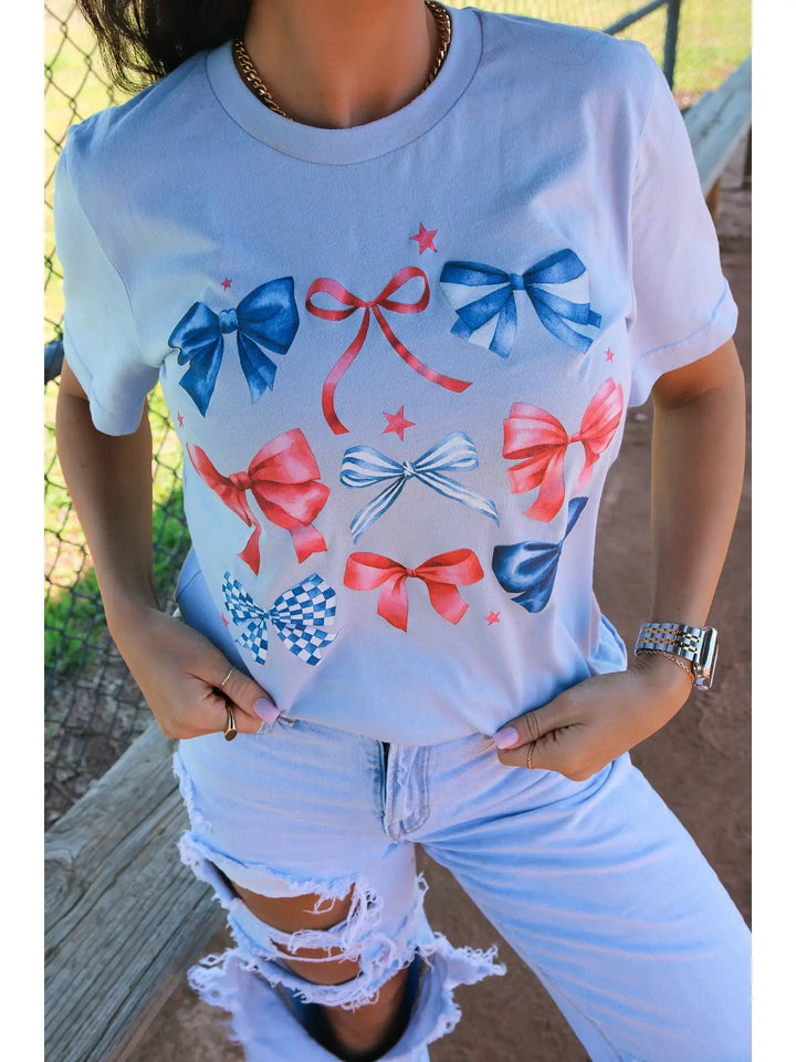 Red White & Bows Tee