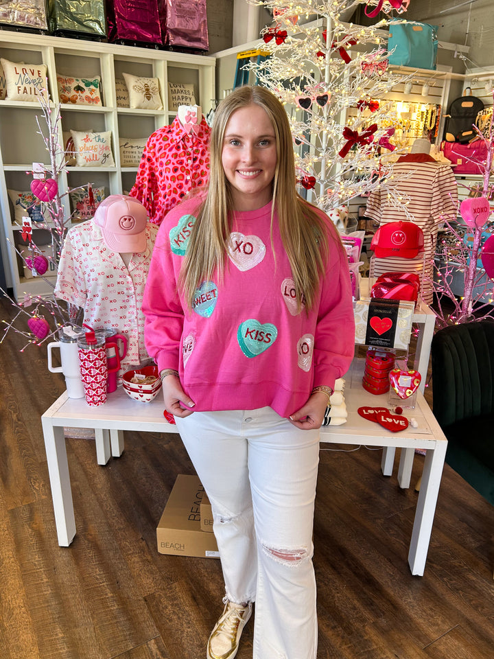 Millie Candy Hearts Sweatshirt