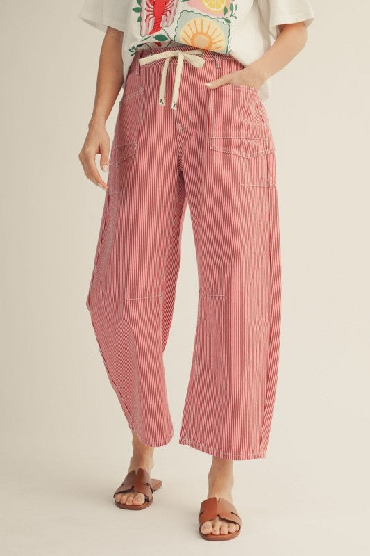 Striped Barrel Pant