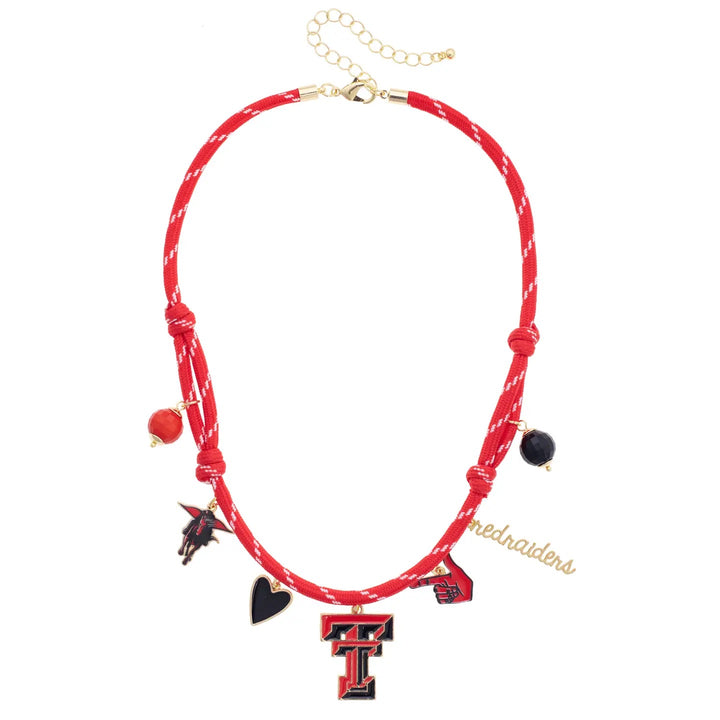 Texas Tech Red Raiders Paracord Charm Necklace