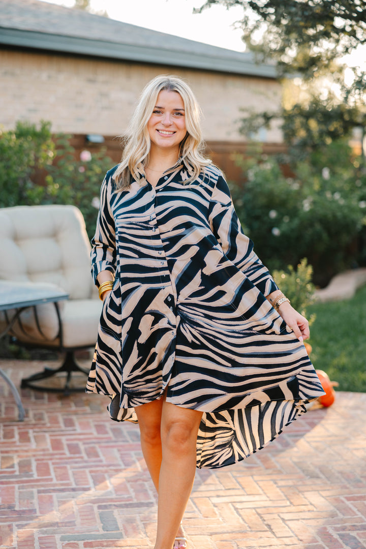 Zebra Long Swing Shirt