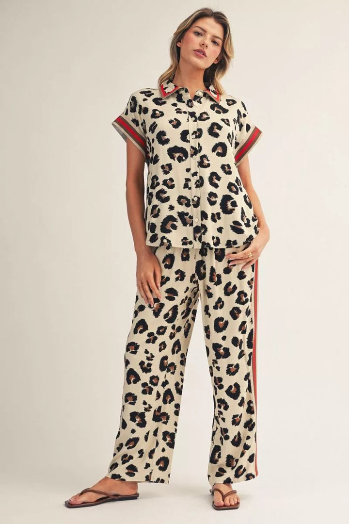 Short Sleeve Leopard Top