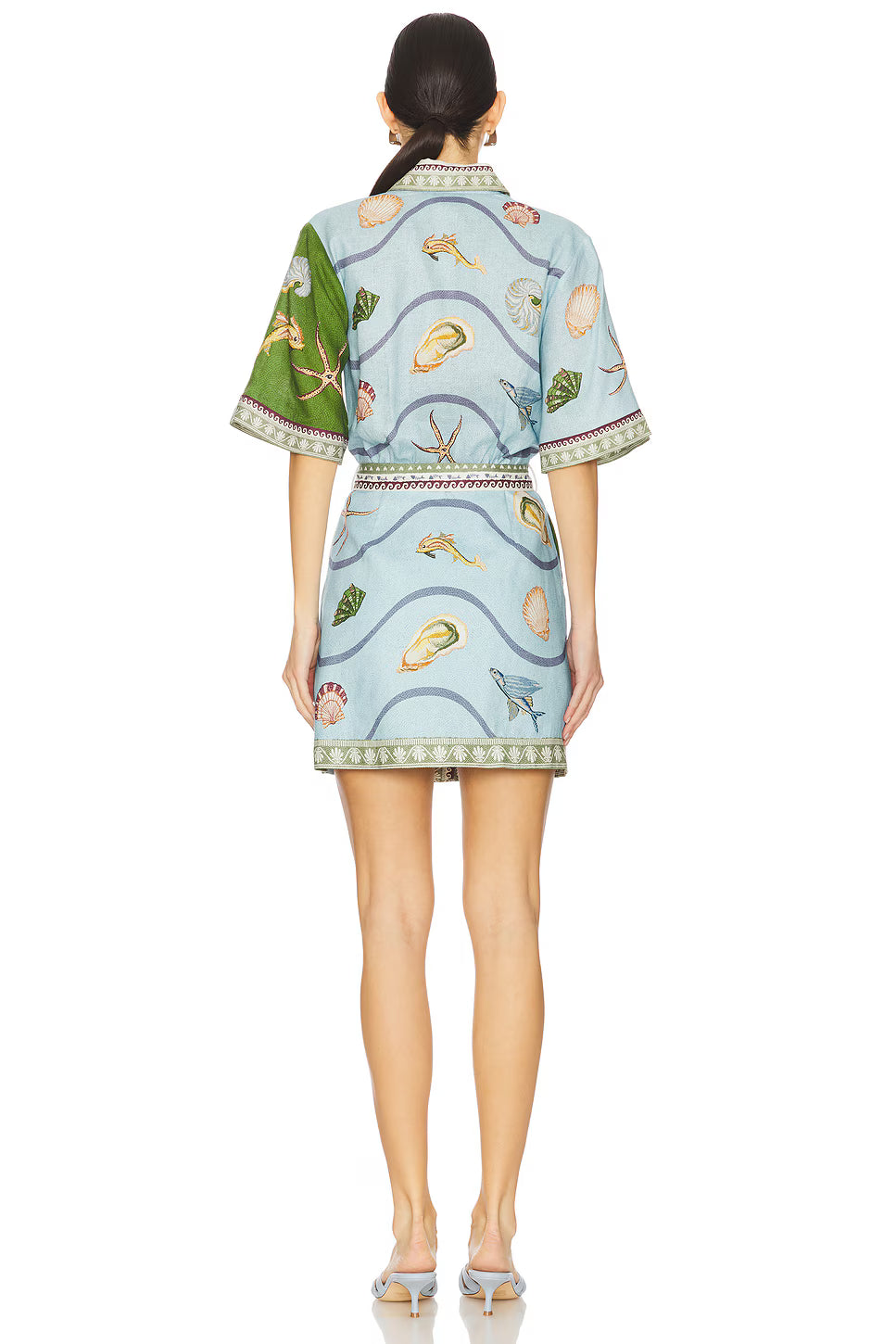 Ocean Vibe Belted Mini Dress