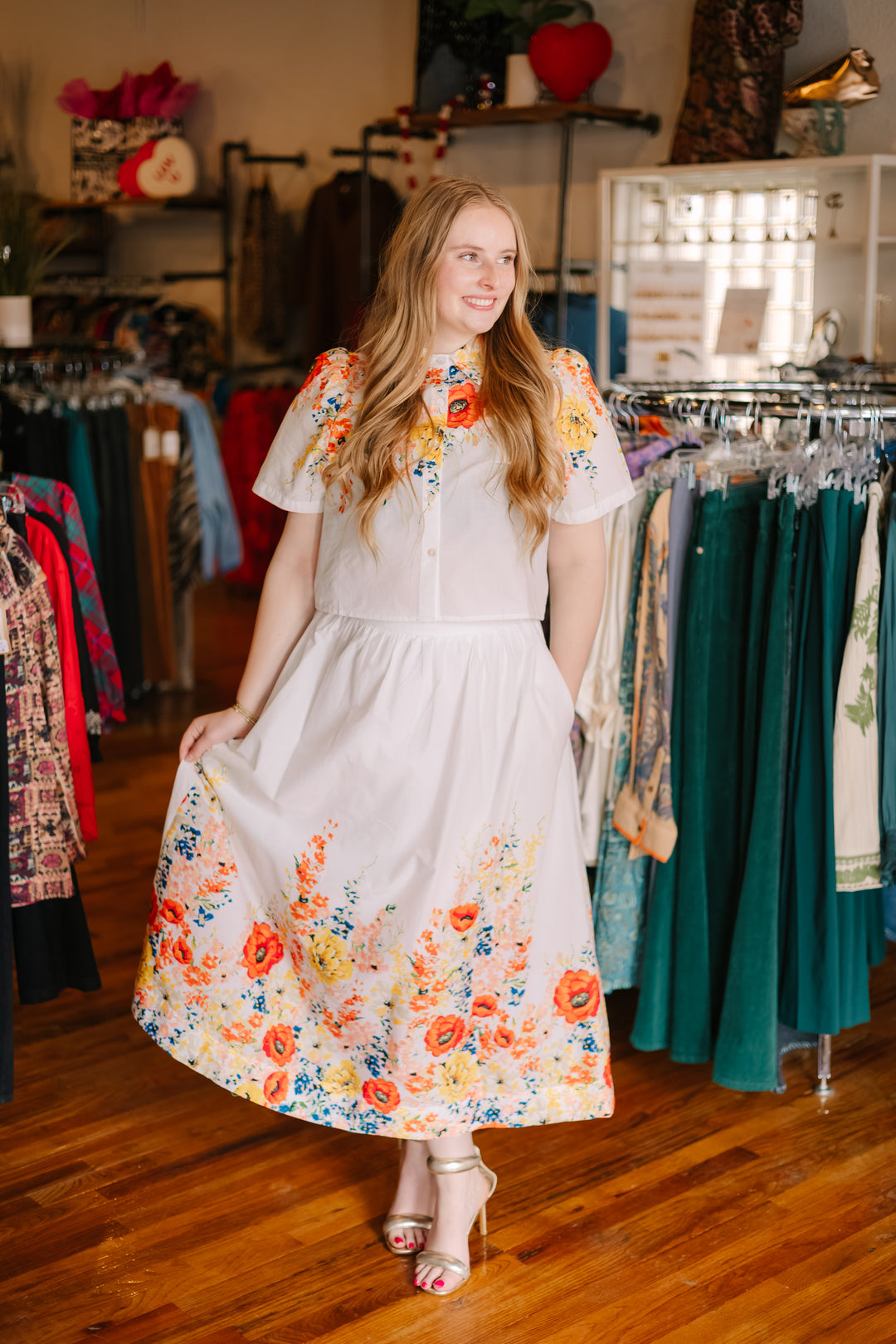 Collared Floral Top
