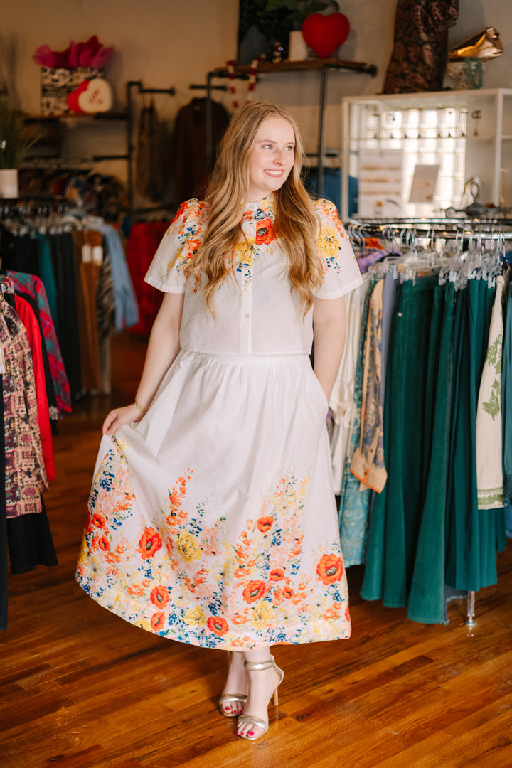 Collared Floral Top
