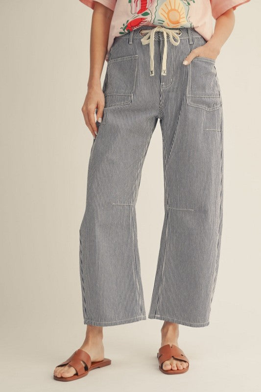 Striped Barrel Pant