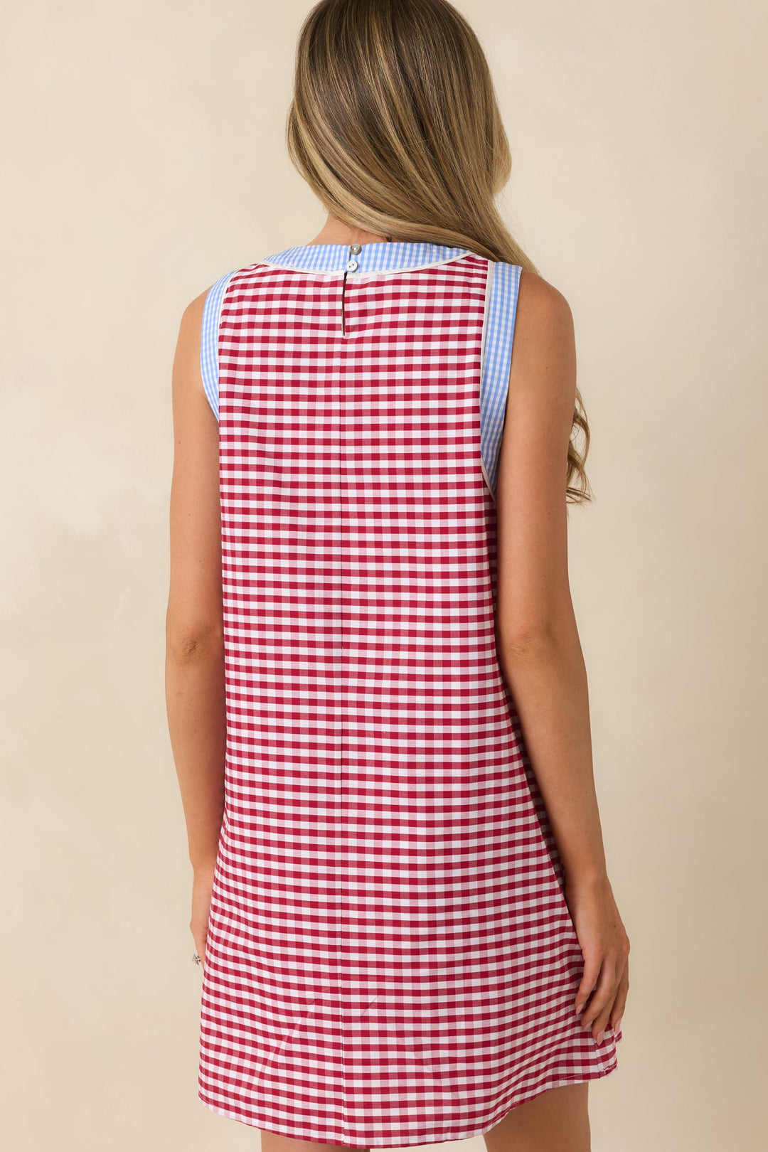 Gingham Sleeveless Mini Dress