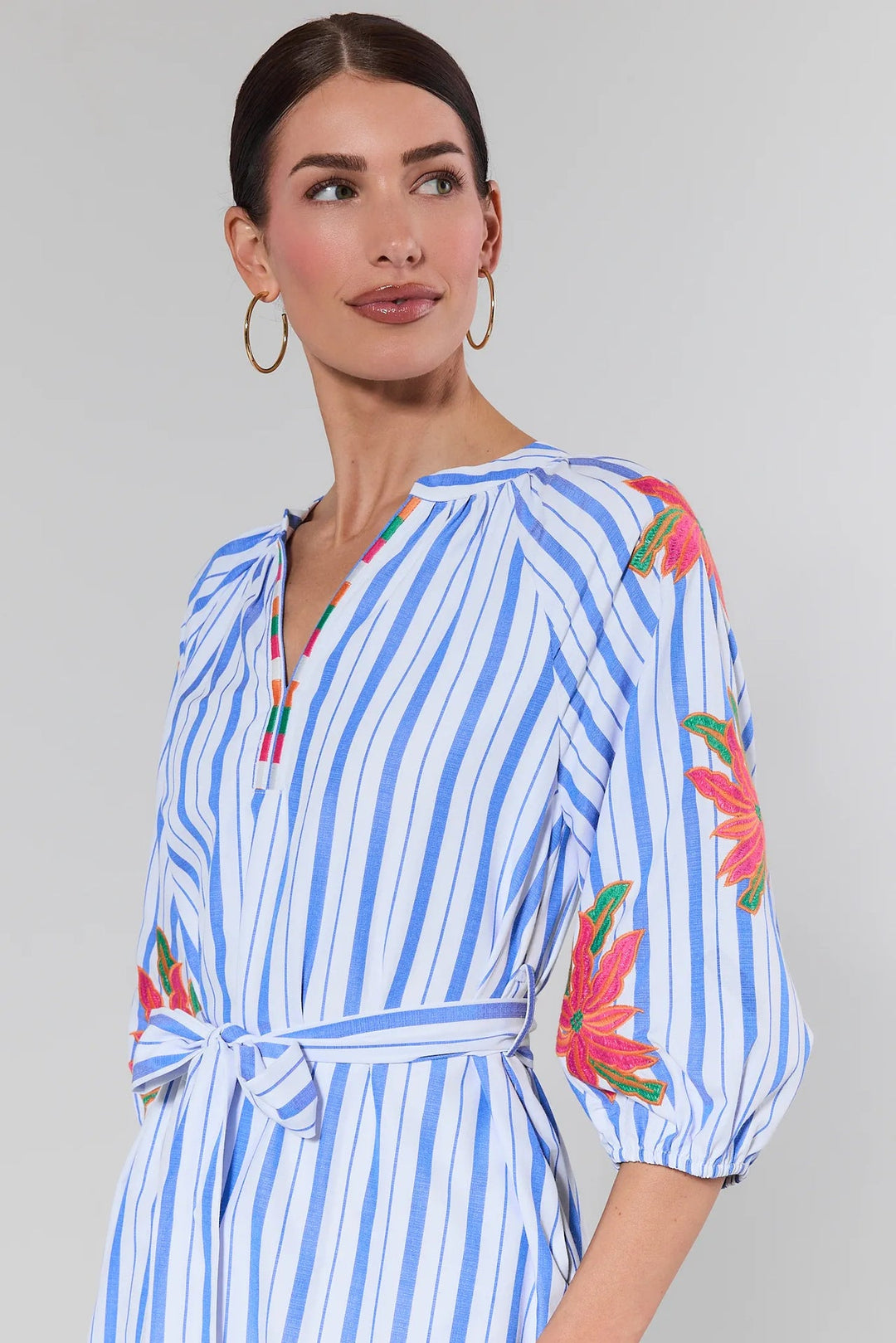 Striped Floral Dress