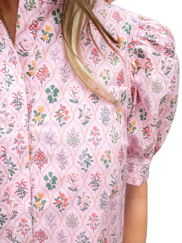 Floral Print Mock Neck Dress