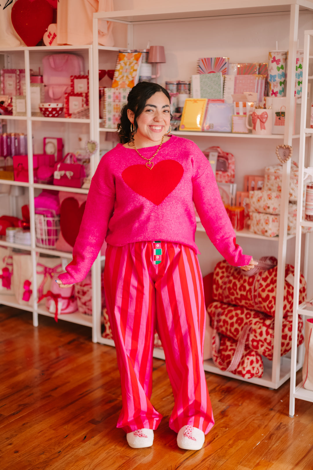 Festive Striped Boxer Pants