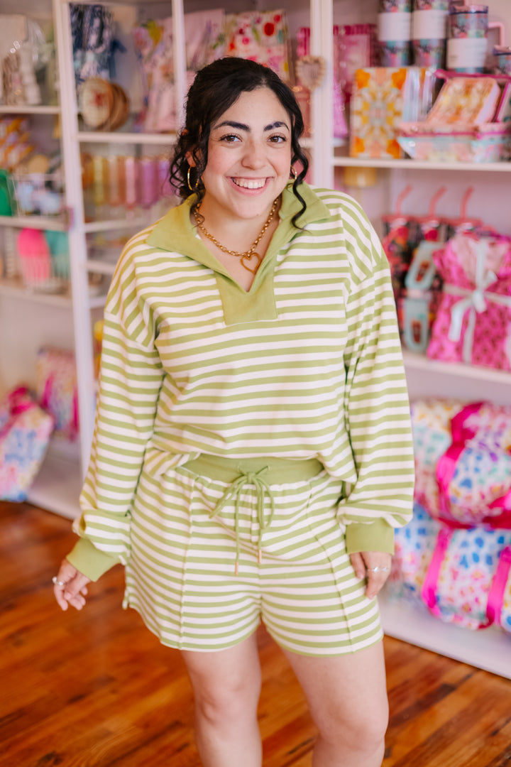 Striped Knit Short