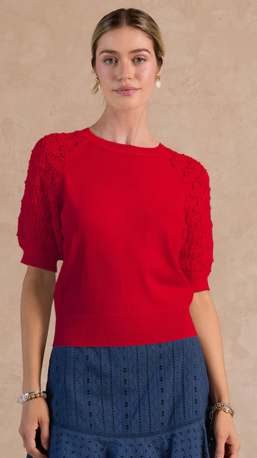 Round Neck Sweater Top