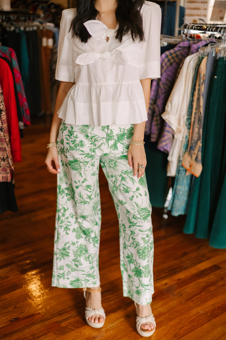 Puff Sleeve Peplum Top