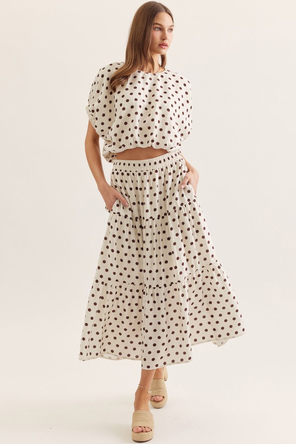 Polka Dot Dolman Top