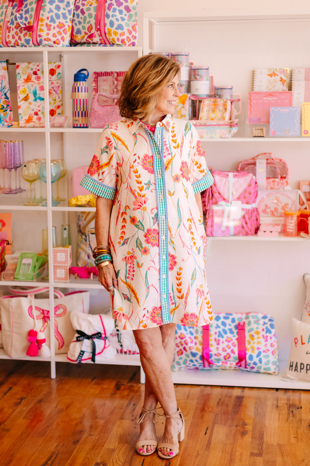 Floral Print Collared Dress