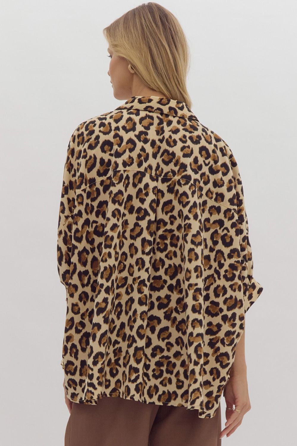 Button Up Cheetah Top