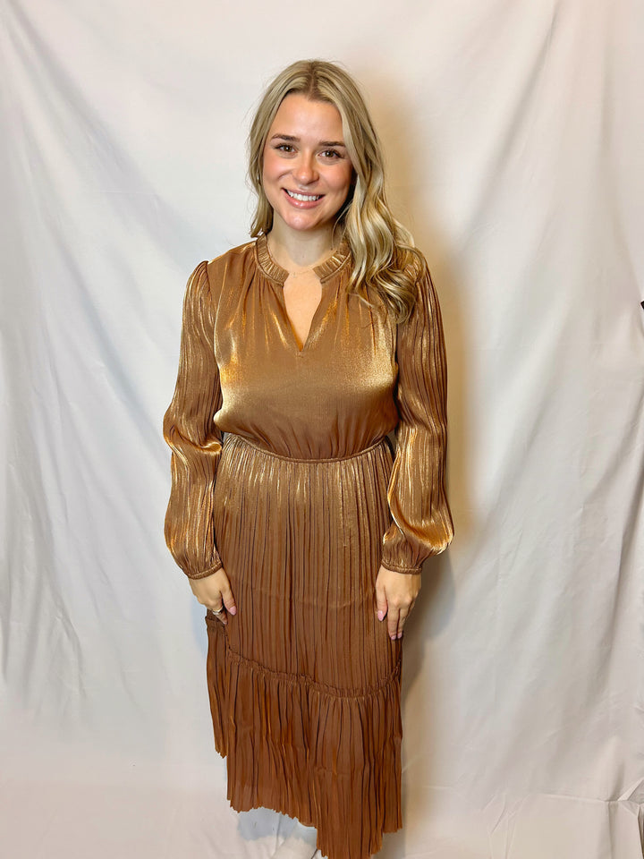 Bronze Midi Dress