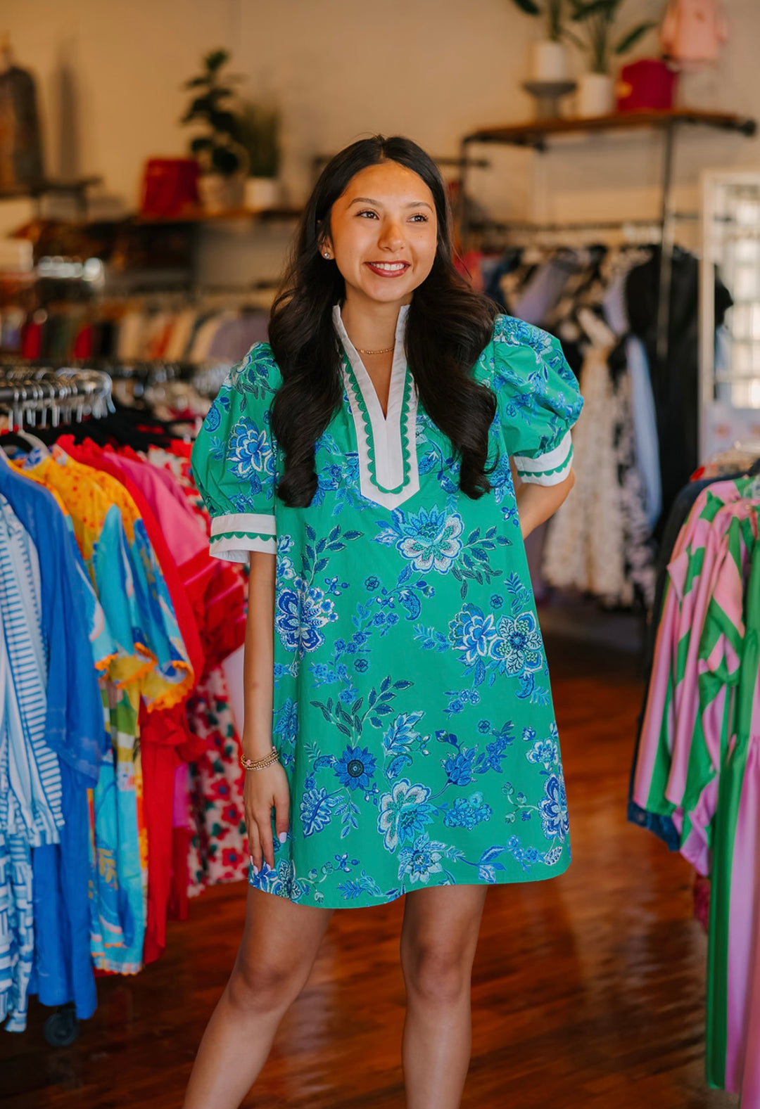 Bubble Sleeve Mini Dress