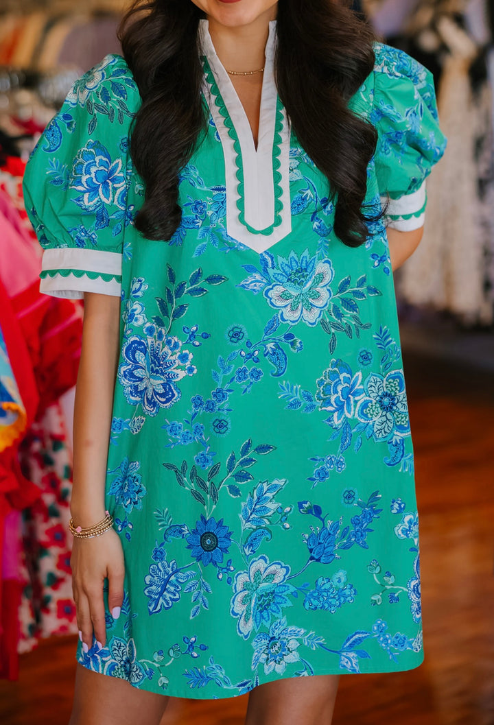 Bubble Sleeve Mini Dress