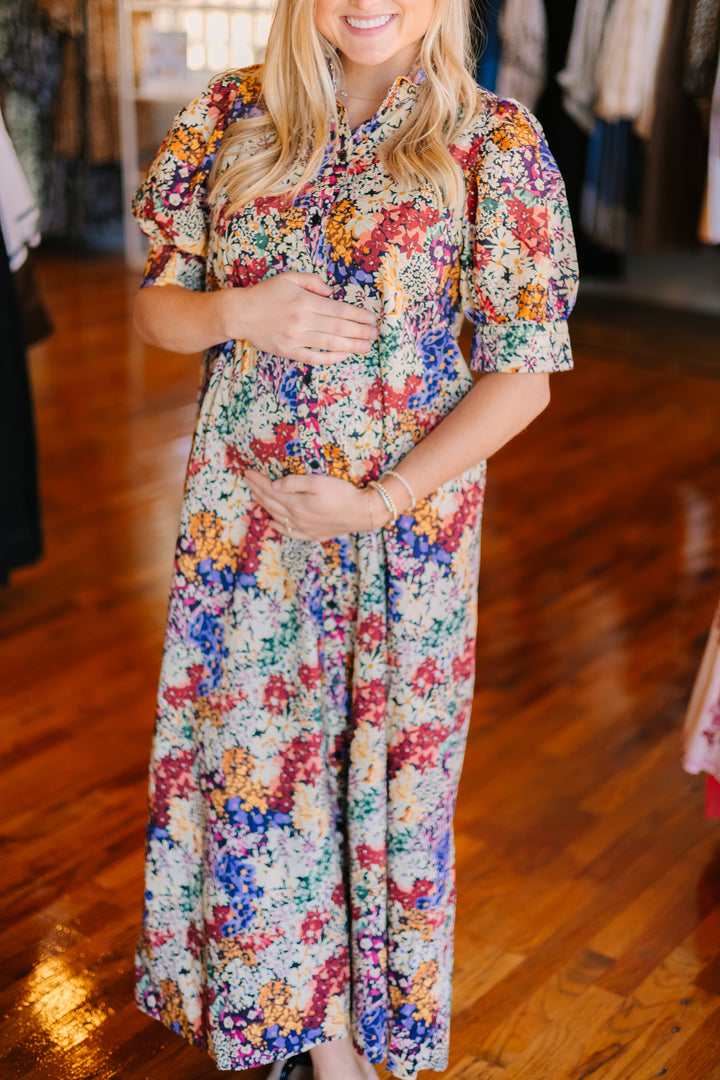 Floral Print Maxi Dress