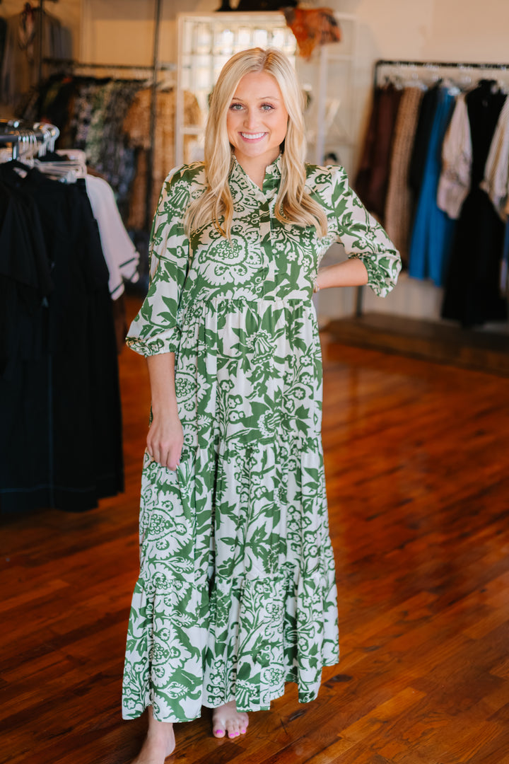 Two Tone Maxi Dress