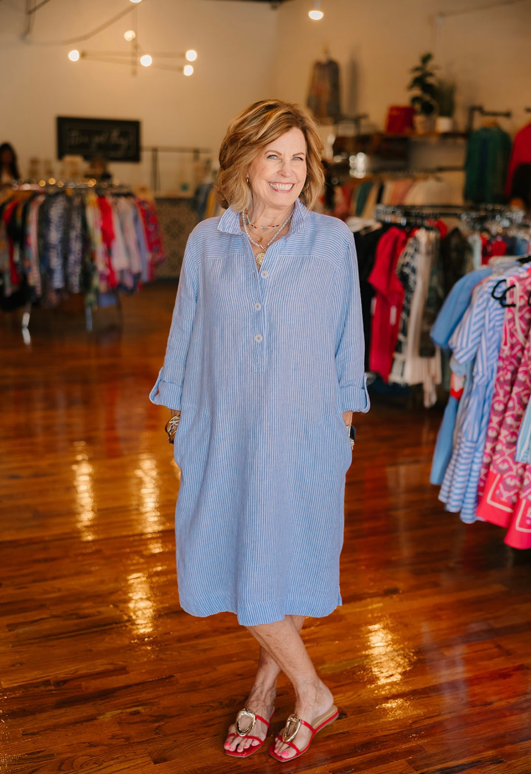 Striped Collar Dress