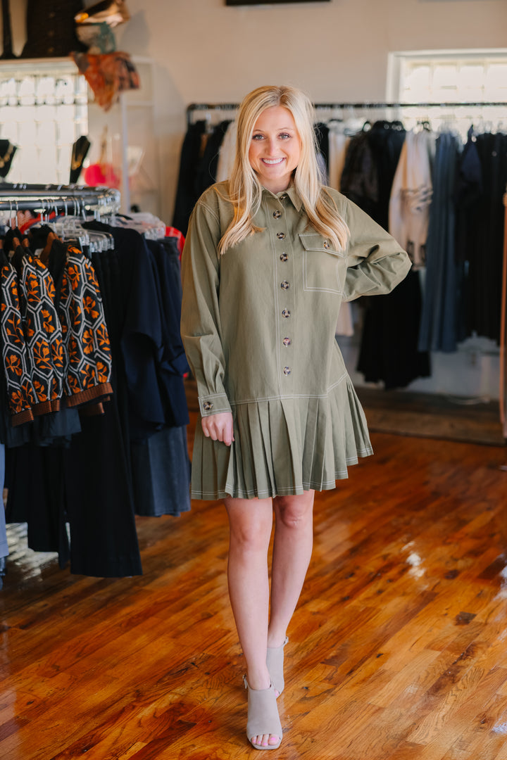 Button Up Mini Dress