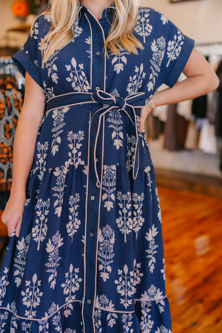 Floral Midi Button Down Dress