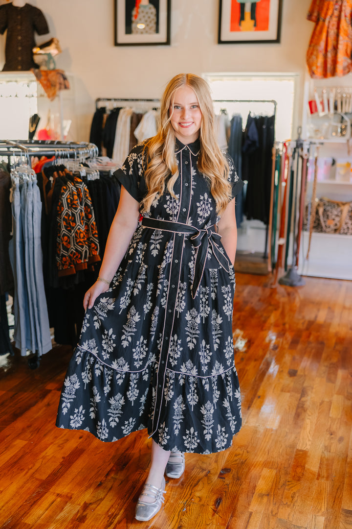 Floral Midi Button Down Dress