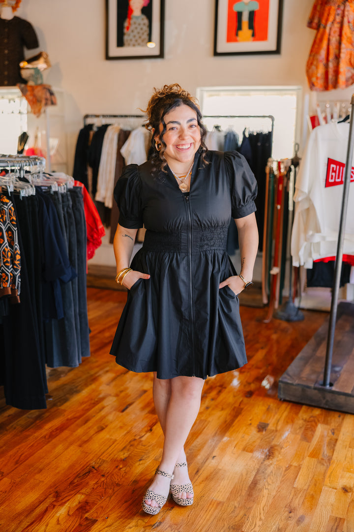 Cinch Waist Mini Dress