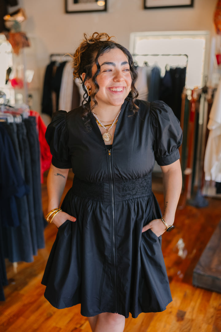Cinch Waist Mini Dress