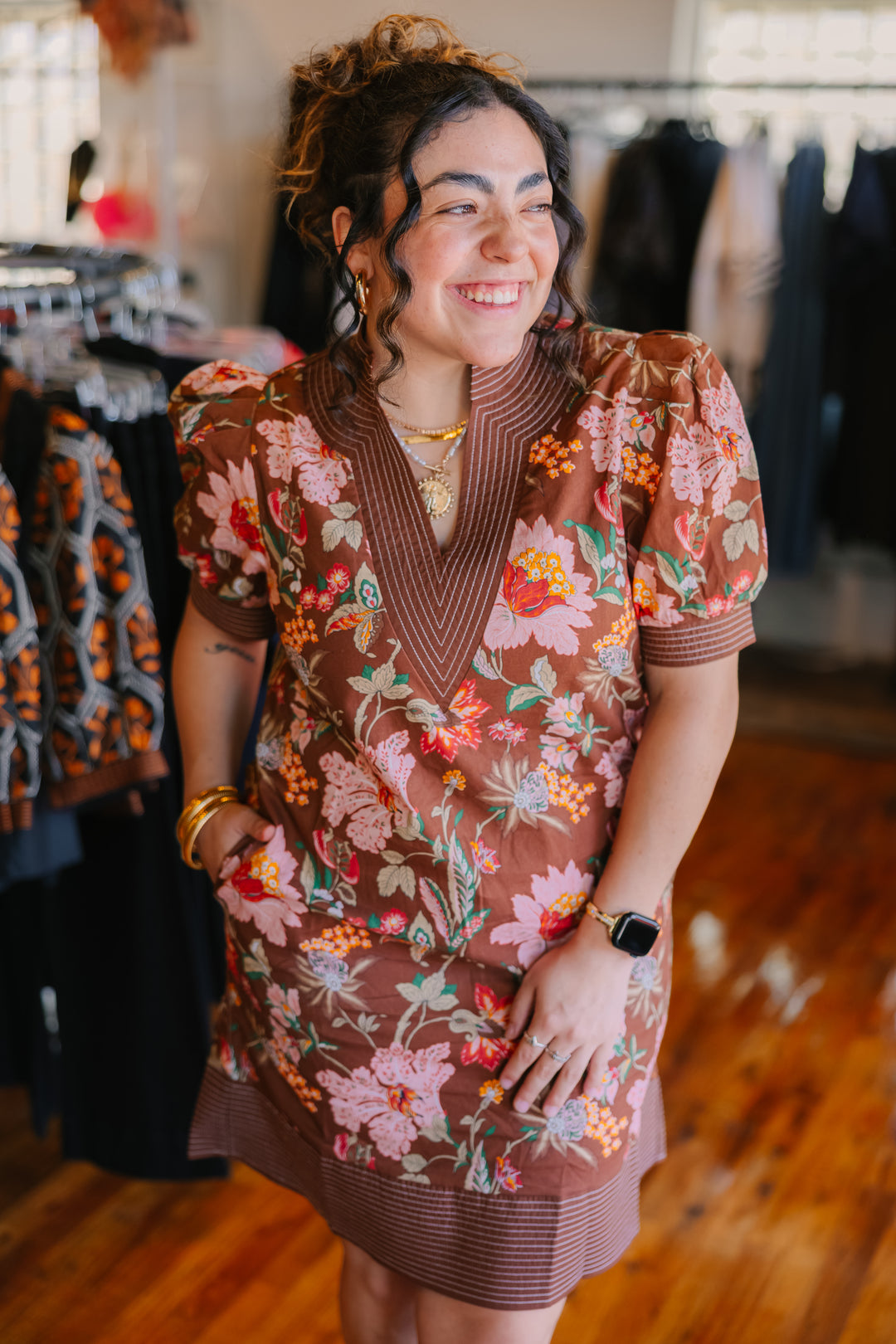 Floral Print Mini Dress