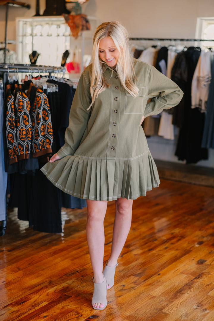 Button Up Mini Dress