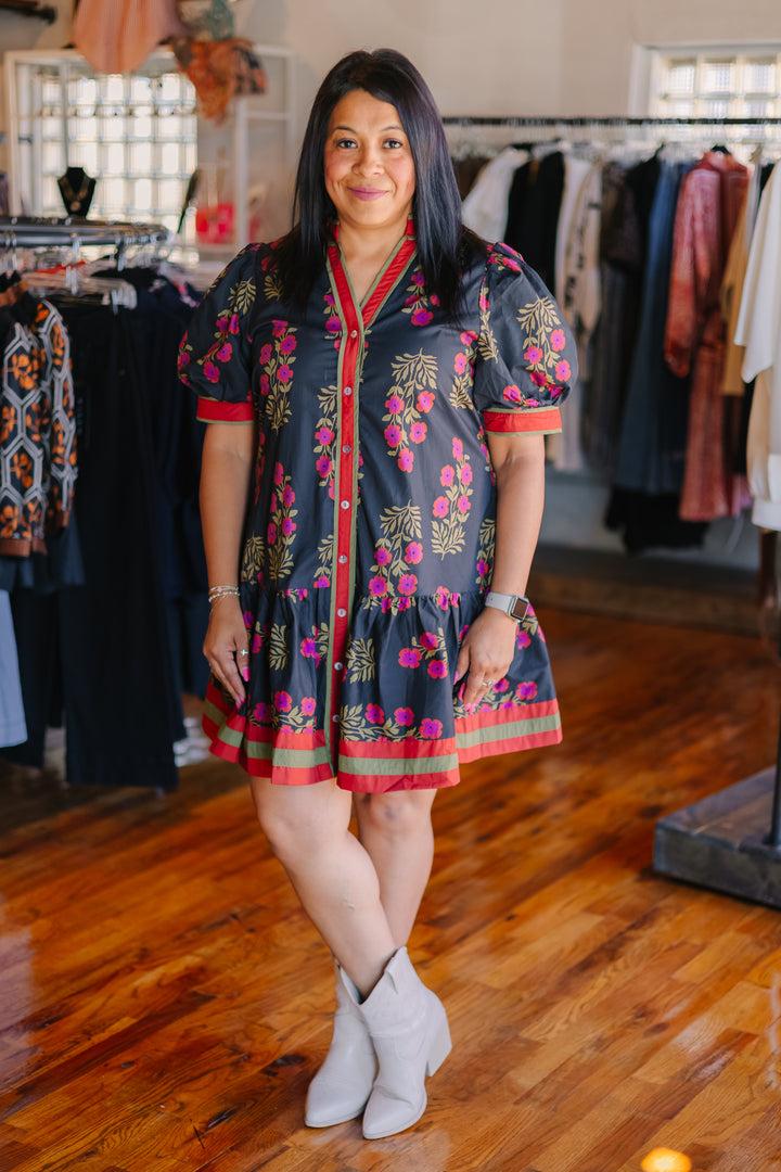 Floral Band Detail Dress