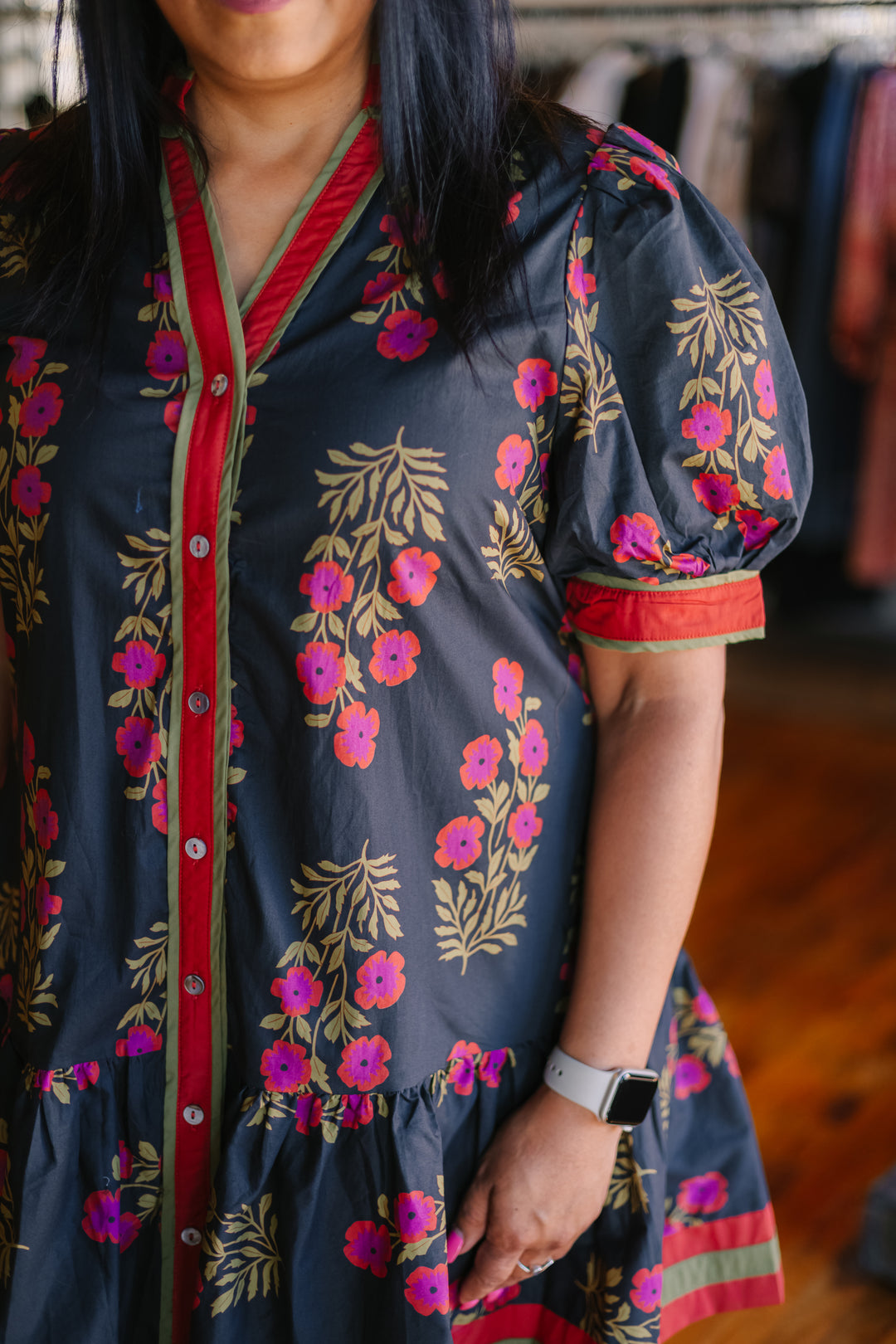 Floral Band Detail Dress