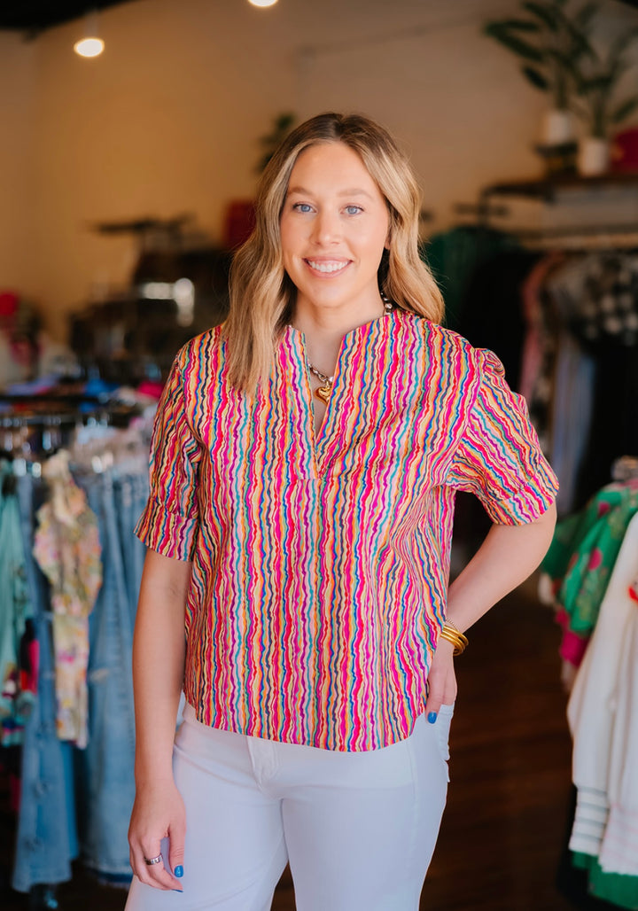 Notched Front Shirt