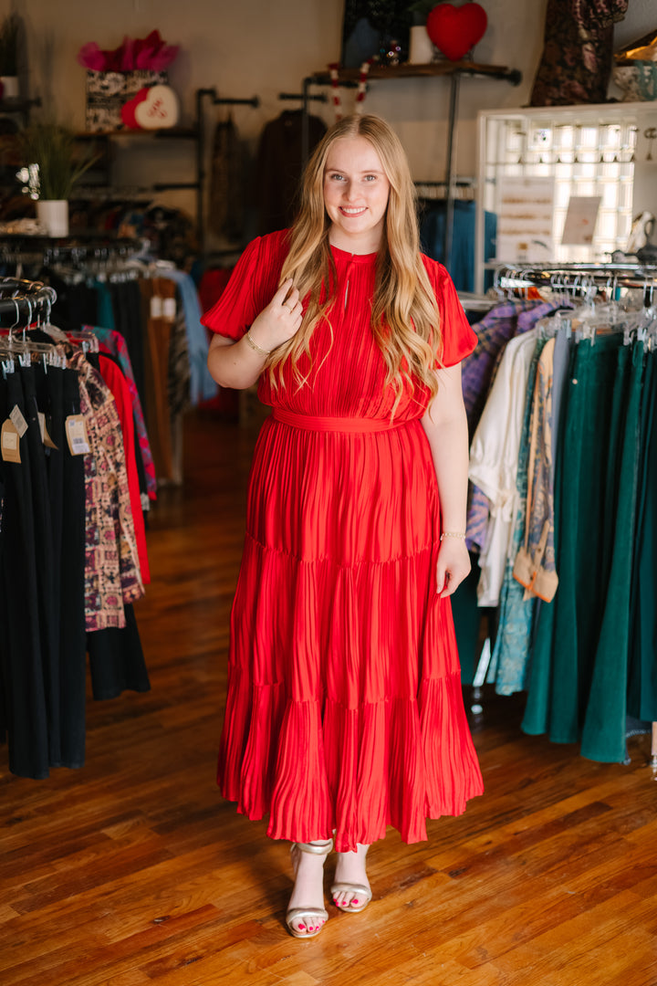 Pleated Maxi Dress