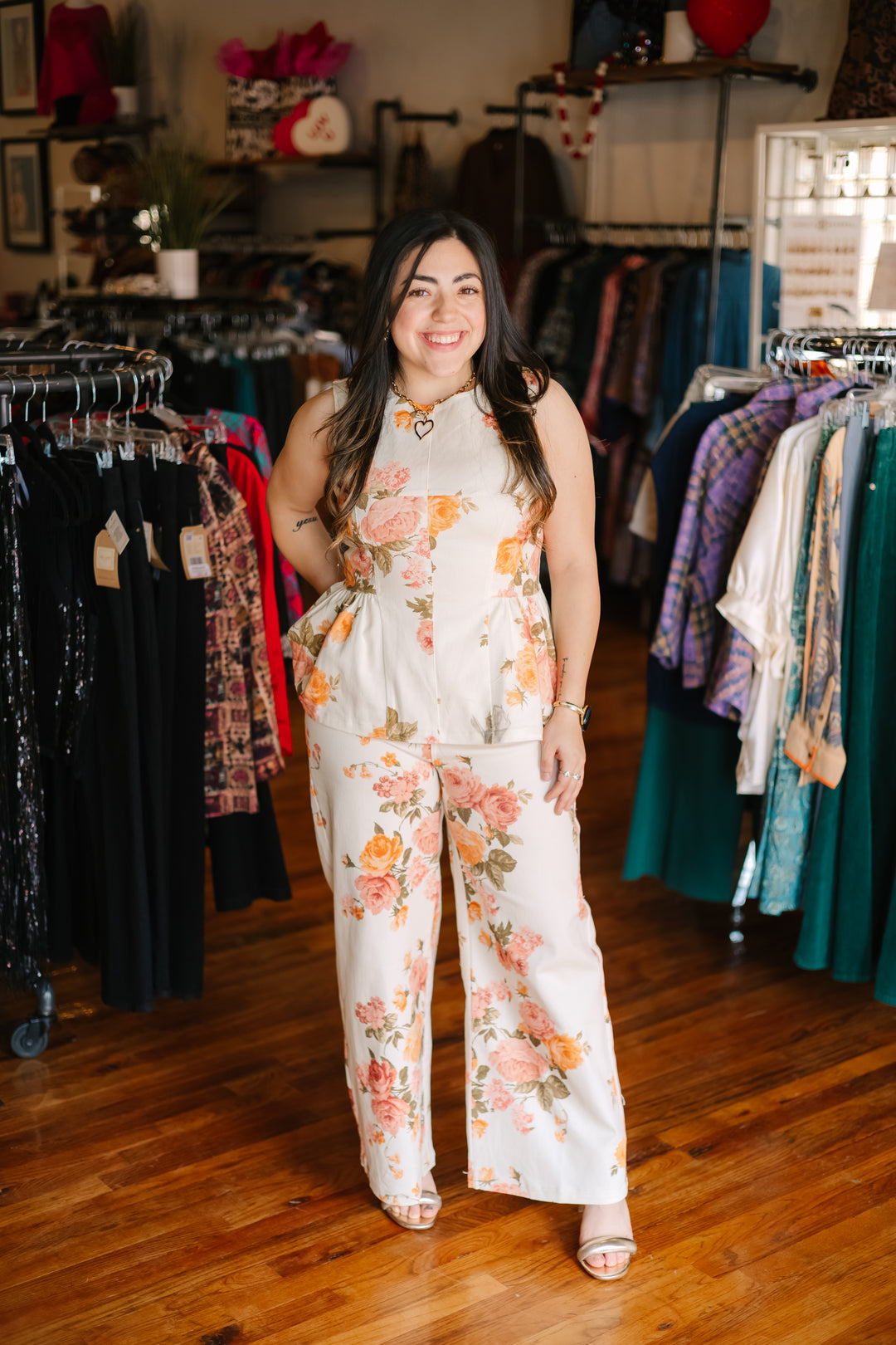 Floral Print Wide Leg Pant