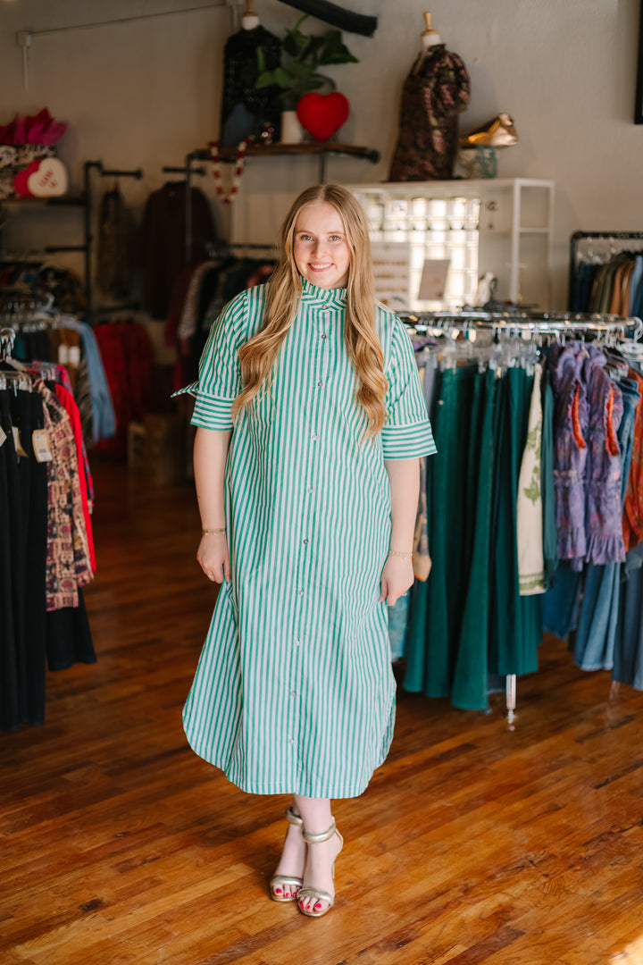 Striped Button Down Dress