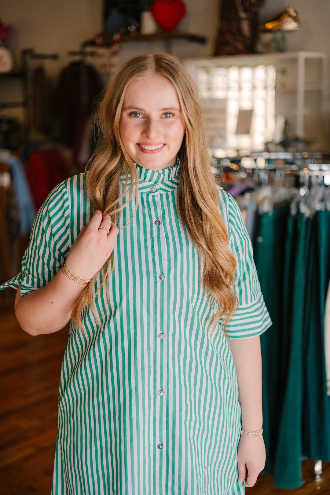 Striped Button Down Dress