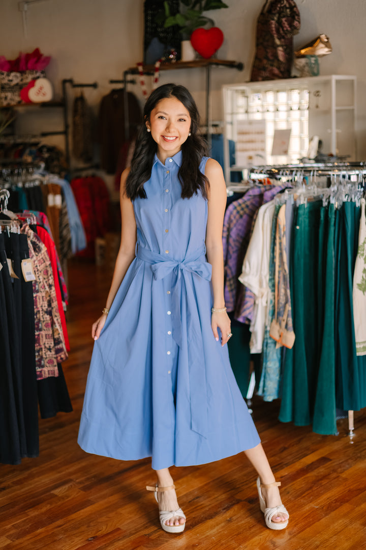 Button Down Flared Dress