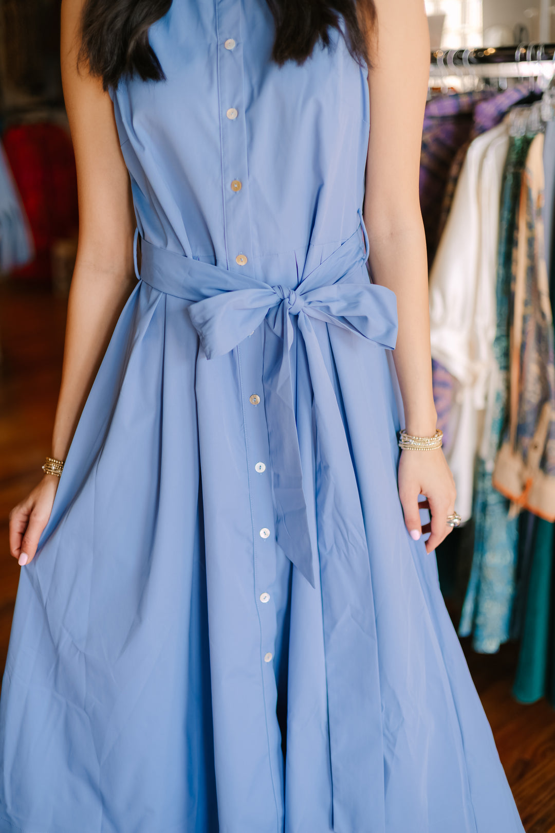 Button Down Flared Dress
